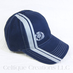 Scottish Thistle Navy Striped Baseball Cap